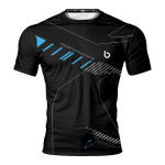 Czarna Koszulka Męska Sportowa Perfo Blue