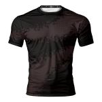 Czarno- brązowa szybkoschnąca koszulka na siłownię męska Rust Brown