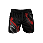 Czarne spodenki sportowe męskie z kieszeniami Nitra Red