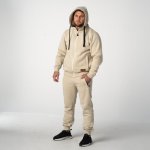 Jasno-kremowa bluza na zamek męska