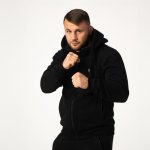 Czarna bawełniana bluza z kapturem