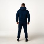 Granatowa bawełniana bluza z kapturem męska