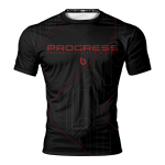 Czarna koszulka treningowa męska z napisem Progress 