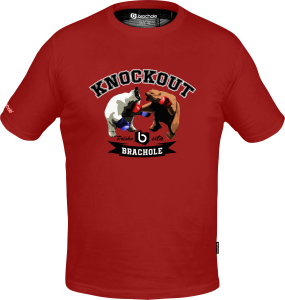 Koszulka Bawełniana GRIZZLY Czerwona