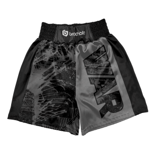 Czarno-szare spodenki do boksu WAR