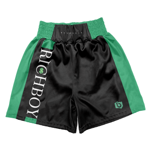 Czarno-zielone spodenki bokserskie męskie RICHBOY