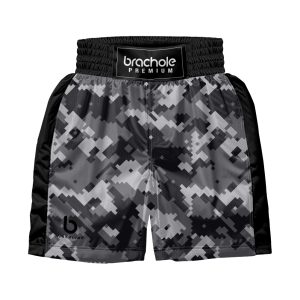 Czarno-szare bokserskie spodenki dla zawodowców Warfare Navy