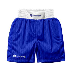 Niebieskie Olimpijskie spodenki do boksu Basic