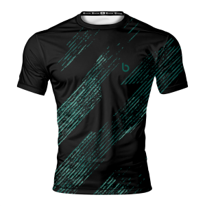 Czarno-zielona koszulka męska Raw Green