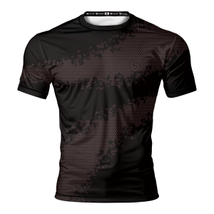 Czarno- brązowa szybkoschnąca koszulka na siłownię męska Rust Brown