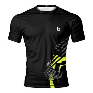 Czarna koszulka treningowa z ochroną UV  Vert Green