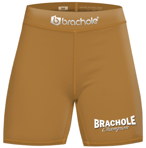 Beżowe elastyczne spodenki kompresyjne męskie