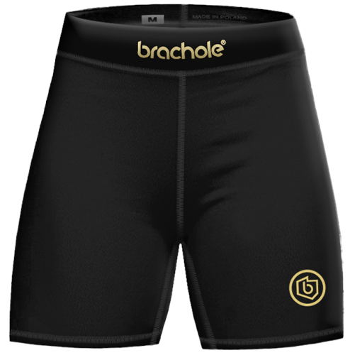 Czarne męskie spodenki kompresyjne PREMIUM Kółko