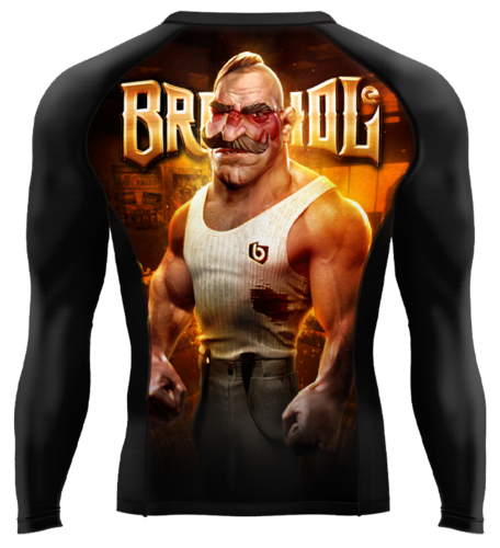 Rashguard BRACHOL Czarny longsleeve z grafiką na plecach