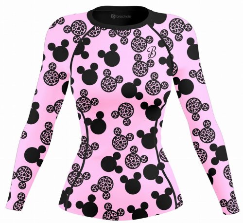 Elastyczny Rashguard Damski Black Mouse