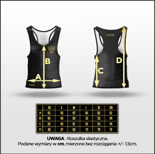 Czarny Tank top męski na siłownię Undisputed