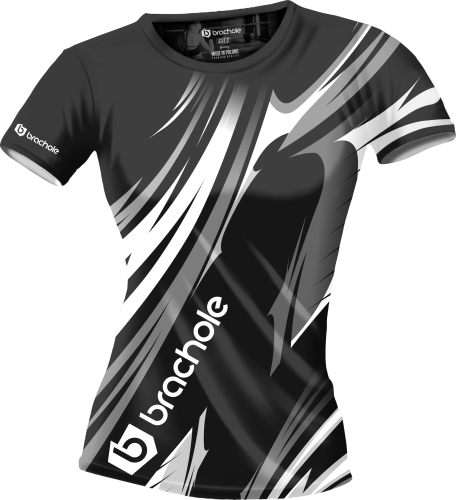 Czarna koszulka damska do fitnessu DYNAMIC