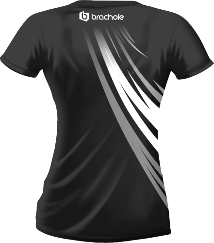 Czarna koszulka damska do fitnessu DYNAMIC