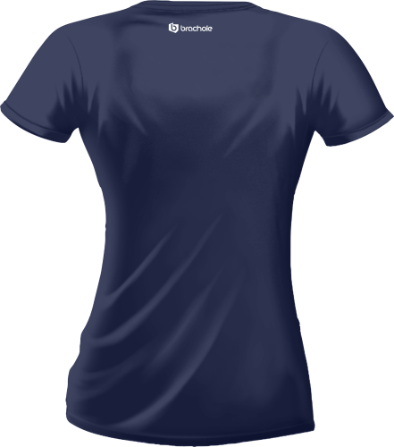 Granatowa koszulka treningowa damska z logo Brachole