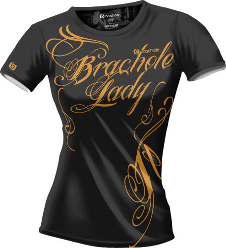 Czarna damska koszulka do ćwiczeń Lady