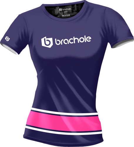 Fioletowa koszulka rowerowa damska