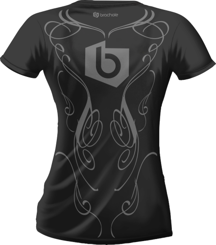 Czarna damska koszulka treningowa Lady Grey