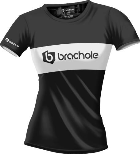Czarna damska koszulka treningowa Brachole