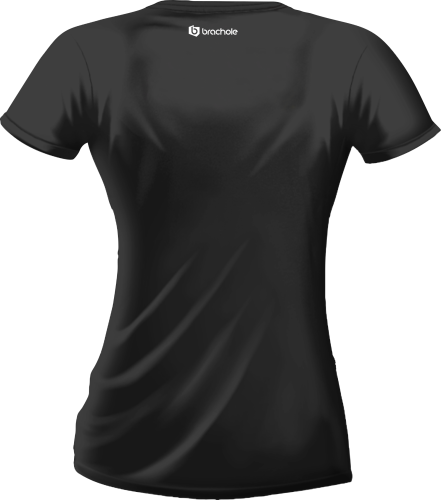 Czarna damska koszulka treningowa Brachole