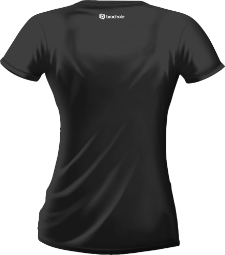 Czarny damski T-shirt treningowy