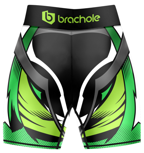 Czarno-zielone męskie spodenki do kompresji GLADIATOR