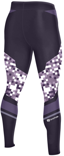 Męskie legginsy do biegania kolorowe Pixel