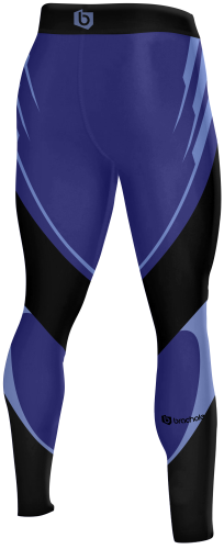 Legginsy męskie termoaktywne  Abstract Fioletowe