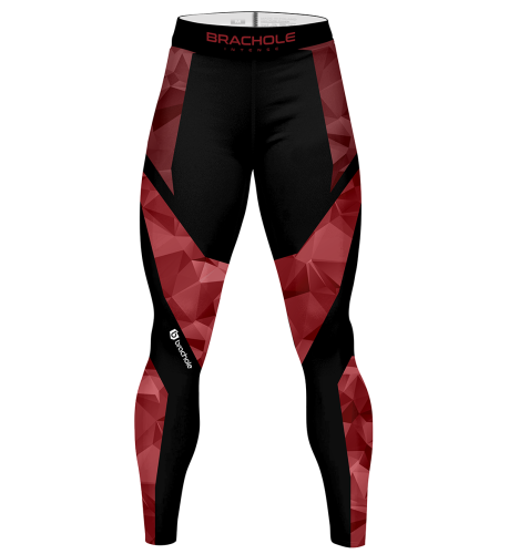 Legginsy męskie do biegania Diamond Czerwone