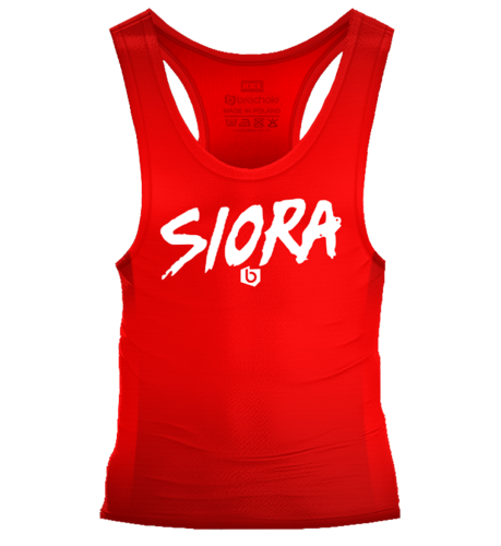 Czerwony tank top damski