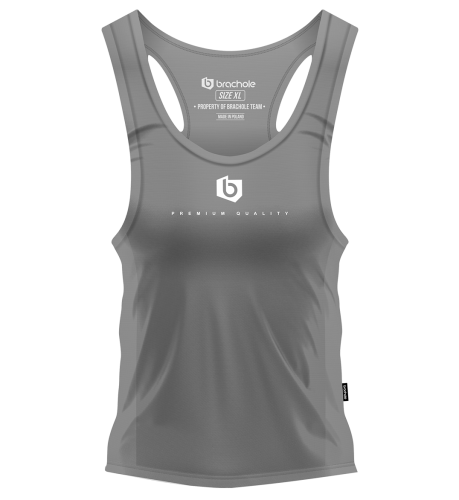 Szary tank top damski do ćwiczeń