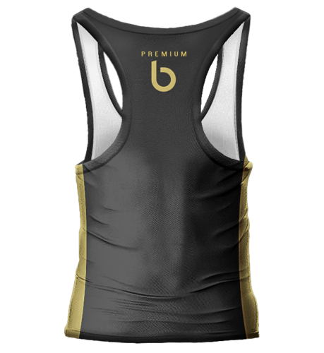 Czarny Tank Top męski Premium Złoty