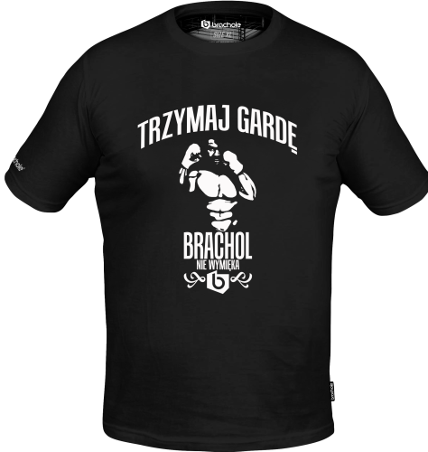 Koszulka Bawełniana TRZYMAJ GARDE Czarna