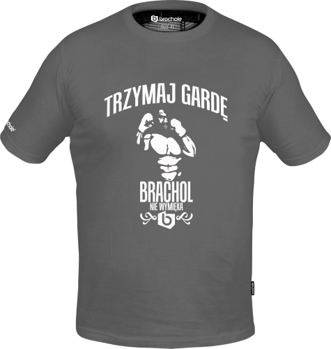 Koszulka Bawełniana TRZYMAJ GARDE Szara trzymaj garde szara.png