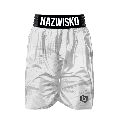 Białe spodenki bokserskie męskie SPLATTER