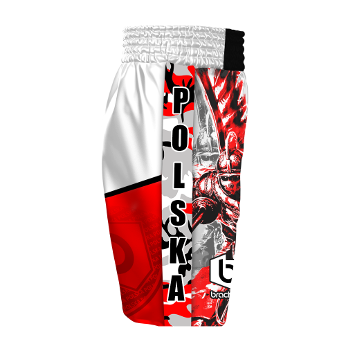 Białe Spodenki Bokserskie Męskie z Grafiką HUSARII