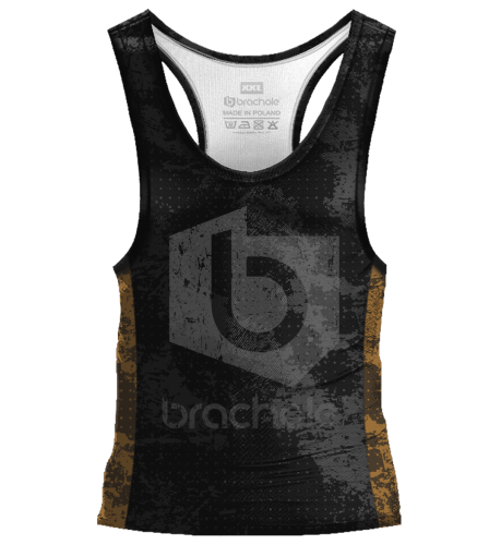 Czarny męski podkoszulek tank top treningowy Brachole Grunge