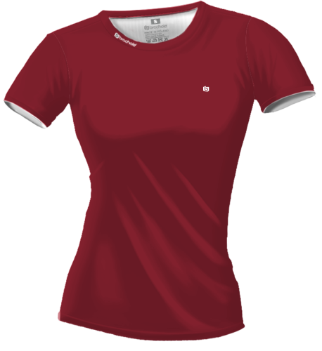 Bordowa koszulka rowerowa damska