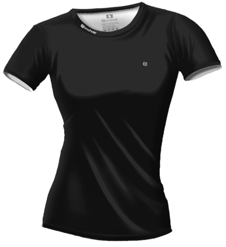 Czarna koszulka damska treningowa