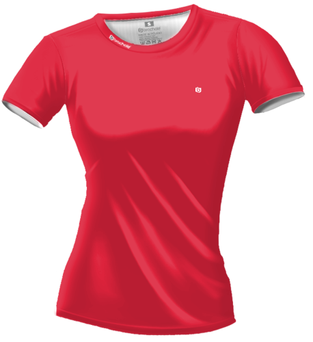 Malinowa damska koszulka do ćwiczeń