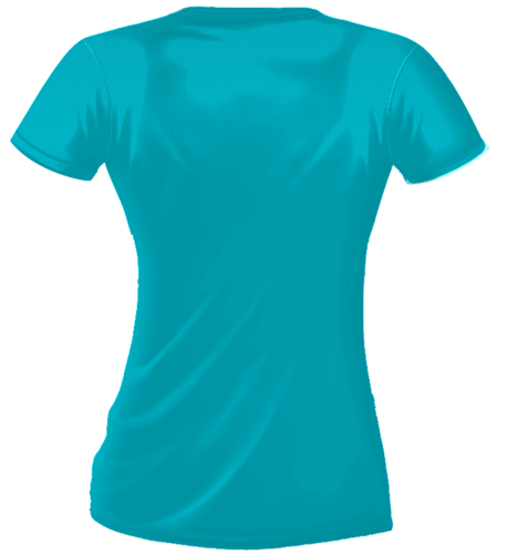 Błękitna damska koszulka do ćwiczeń