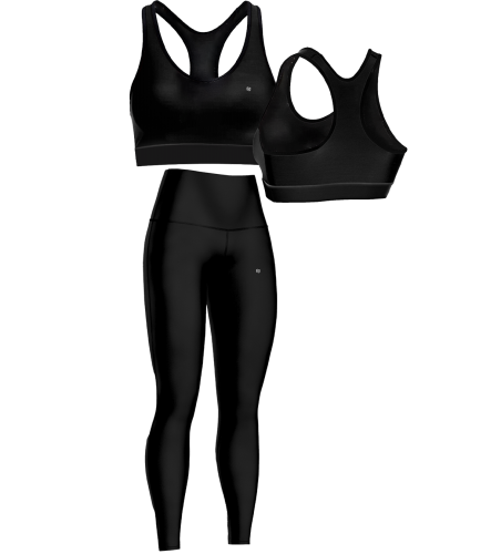 ZESTAW SPORTOWY CZARNY LT