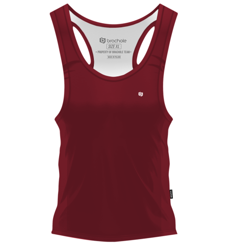 Bordowy tank top sportowy dla kobiet