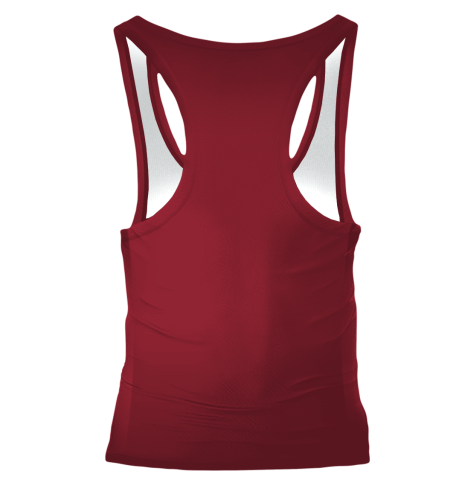 Bordowy tank top sportowy dla kobiet