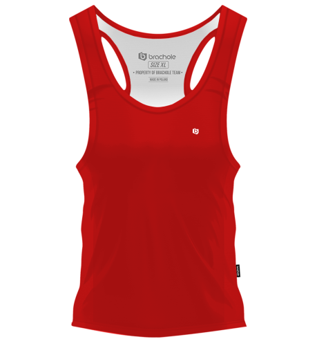 Czerwony damski tank top