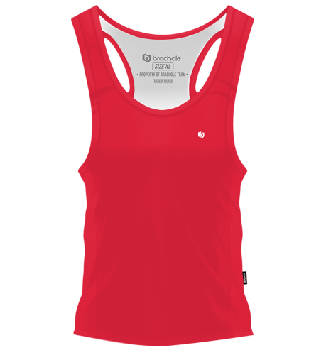 Malinowy tank top damski treningowy